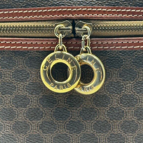 Vintage Celine 2Way Vanity in Brown Macadam - Picture 6 of 12